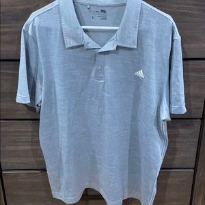 Grey adidas golf polo